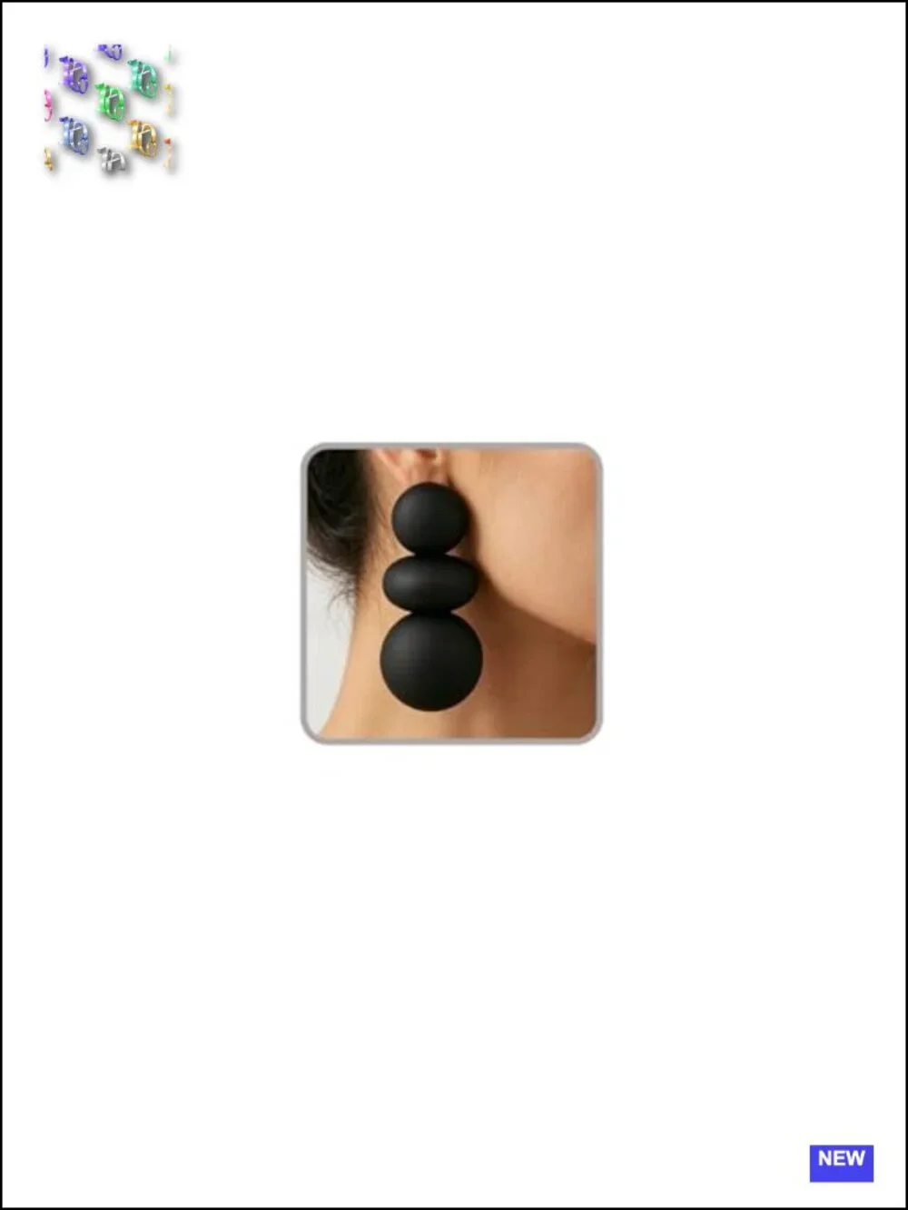 3-Tier Irregular Round Disc Dangle Earrings Chunky Geometric Drop Earrings Alloy